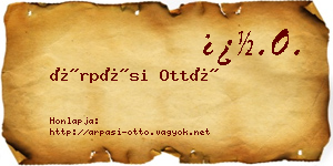 Árpási Ottó névjegykártya