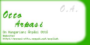 otto arpasi business card